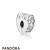 Women's Pandora Jewelry Official Sparkling Arcs Of Love Spacer Clip Official