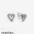 Women's Pandora Jewelry Sparkling Hearts Sketch Earrings Studs Official
