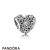 Pandora Jewelry Sparkling Paves Charms Blooming Heart Charm Clear Cz Official