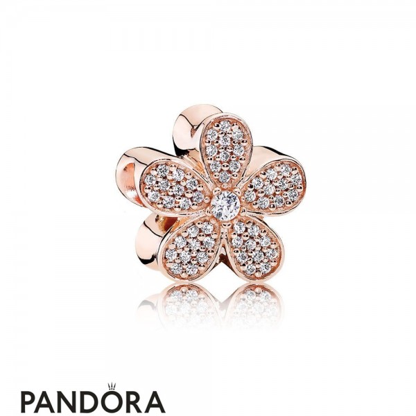 Pandora Jewelry Sparkling Paves Charms Dazzling Daisy Charm Pandora Jewelry Rose Clear Cz Official