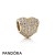 Pandora Jewelry Sparkling Paves Charms Pave Heart Charm Clear Cz 14K Gold Official