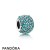 Pandora Jewelry Sparkling Paves Charms Shimmering Droplet Charm Teal Cz Official