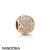 Pandora Jewelry Sparkling Paves Charms Sparkling Love Knot Charm 14K Gold Clear Cz Official