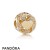 Pandora Jewelry Symbols Of Love Charms Ribbon Heart Charm 14K Gold Clear Cz Official