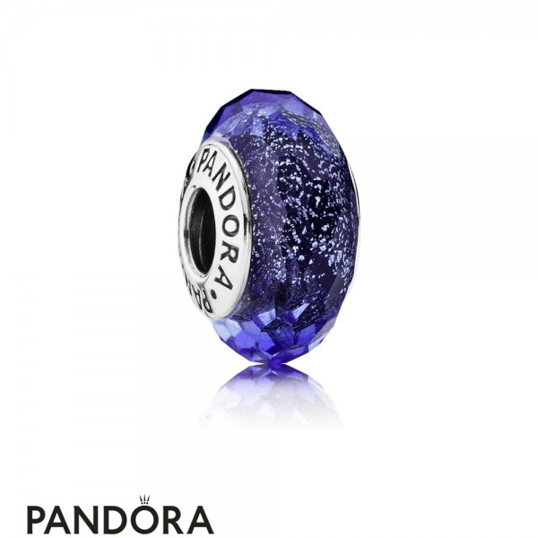 Pandora Jewelry Touch Of Color Charms Blue Fascinating Iridescence Charm Murano Glass Official