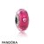 Pandora Jewelry Touch Of Color Charms Cerise Heart Charm Murano Glass Clear Cz Official