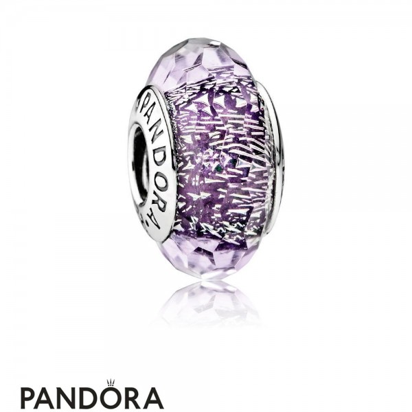 Pandora Jewelry Touch Of Color Charms Dark Purple Shimmer Charm Murano Glass Official