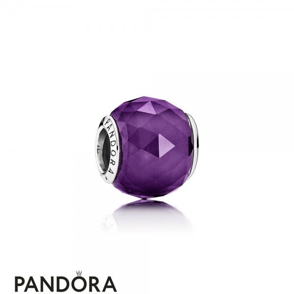 Pandora Jewelry Touch Of Color Charms Geometric Facets Charm Royal Purple Crystal Official