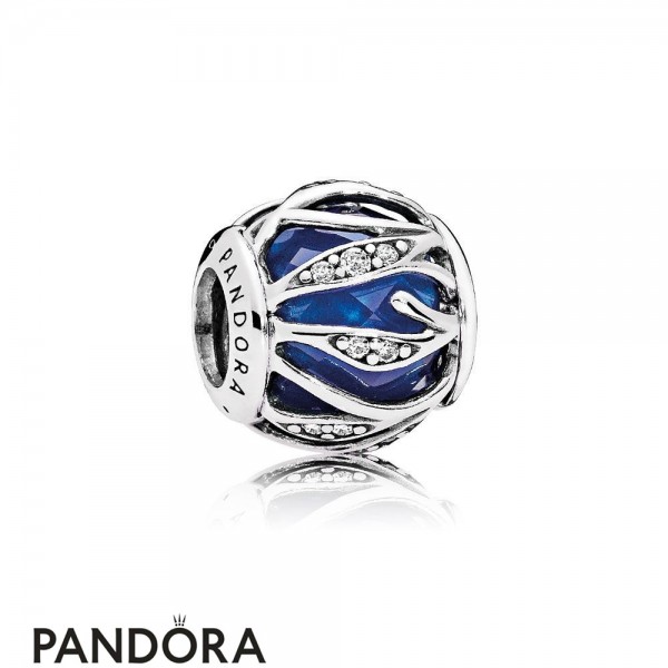 Pandora Jewelry Touch Of Color Charms Nature's Radiance Charm Royal Blue Crystal Clear Cz Official