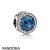 Pandora Jewelry Touch Of Color Charms Radiant Hearts Charm Moonlight Blue Crystal Clear Cz Official