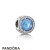 Pandora Jewelry Touch Of Color Charms Radiant Hearts Charm Sky Blue Crystal Clear Cz Official