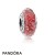 Pandora Jewelry Touch Of Color Charms Red Shimmer Charm Murano Glass Official