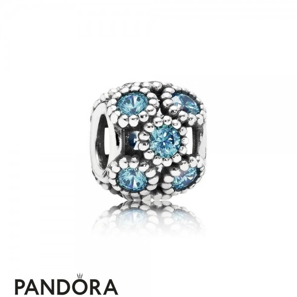 Pandora Jewelry Touch Of Color Charms Studded Lights Charm Teal Cz Official