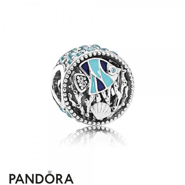 Pandora Jewelry Vacation Travel Charms Ocean Life Charm Mixed Enamel Multi Colored Cz Official