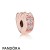 Women's Pandora Jewelry Arcs Of Love Clip Pandora Jewelry Rose Light Pink Rose Pink Crystals Official