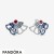 Pandora Jewelry Blue & Pink Fan Statement Stud Earrings Official
