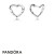 Women's Pandora Jewelry Bright Heart Hoop Earrings Official