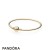 Pandora Jewelry Collections 14K Gold Bangle W Signature Clasp Official