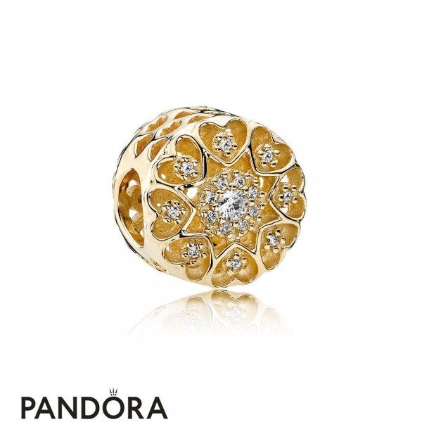 Pandora Jewelry Collections Hearts Of Gold Charm 14K Gold Official