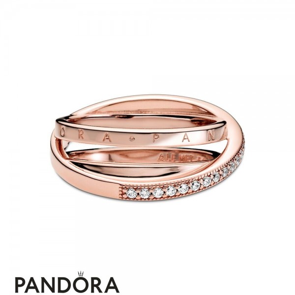 Pandora Jewelry Crossover Pave Triple Band Ring Official