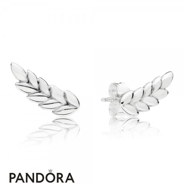 Women's Pandora Jewelry Curved Grains Earring Studs Official