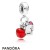 Women's Pandora Jewelry Disney Snow White's Apple And Heart Hanging Charm Official
