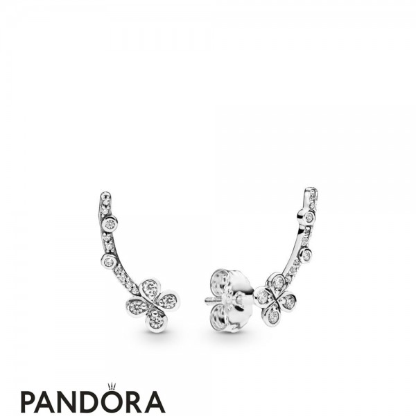 Pandora Jewelry Draped Four Petal Flowers Earring Studs Official