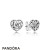 Women's Pandora Jewelry Flourishing Hearts Stud Earrings Official