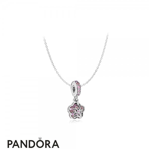 Pandora Jewelry Flower Pressed Necklace Official
