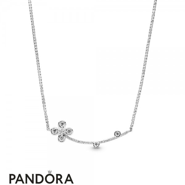 Pandora Jewelry Four Petal Flower Necklace Official