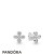 Pandora Jewelry Four Petal Flowes Earring Studs Official