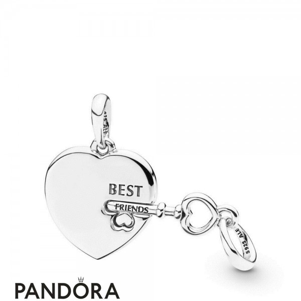 Women's Pandora Jewelry Heart And Key Necklace Pendant Official