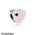 Pandora Jewelry Heart Silver Charm With Pink Enamel Official