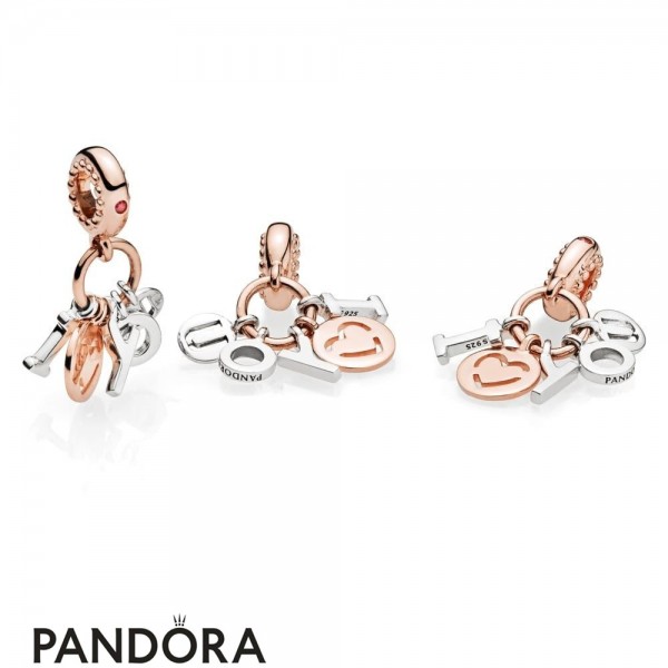 Pandora Jewelry I Love You Pendant Charm Pandora Jewelry Rose Red Cz Official