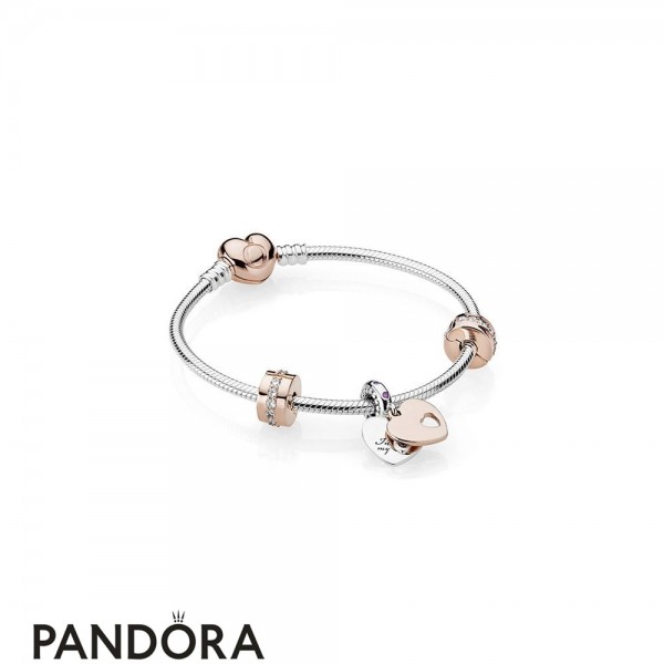 Women's Pandora Jewelry In My Heart Bracelet Gift Set Pandora Jewelry Rose And Multi Colored Crystals Official