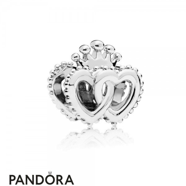 Pandora Jewelry Interlocked Crown Hearts Charm Official