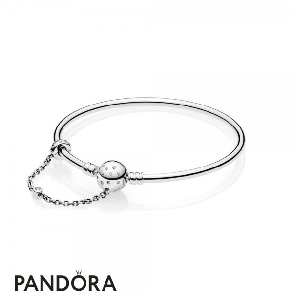 Women's Pandora Jewelry Limited Edition Moments Silver Bangle True Uniqueness Clasp Official