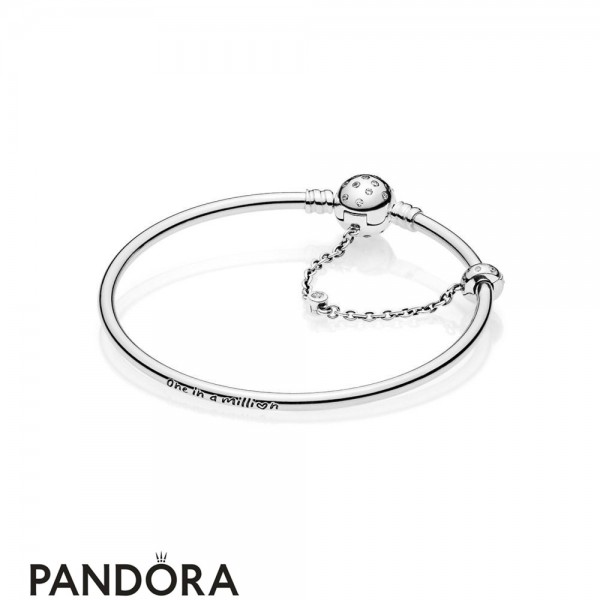 Women's Pandora Jewelry Limited Edition Moments Silver Bangle True Uniqueness Clasp Official