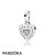 Women's Pandora Jewelry Logo Heart Necklace Pendant Official