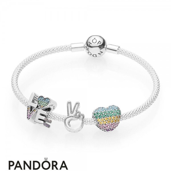 Pandora Jewelry Love The Rainbow Bracelet Set Official