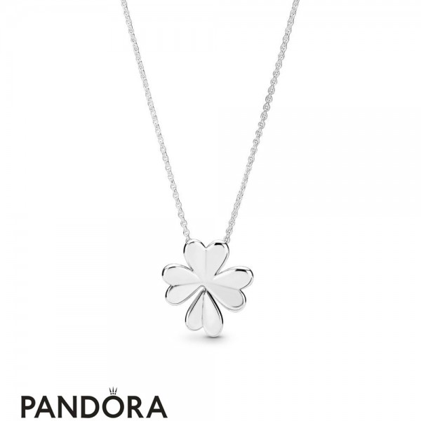 Pandora Jewelry Lucky Four Leaf Clover Necklace Official