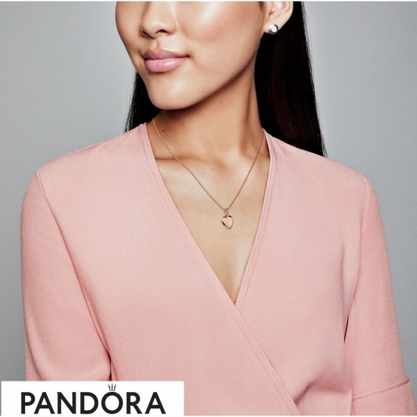 Pandora Jewelry Matte Brilliance Heart Pendant Pandora Jewelry Rose Official