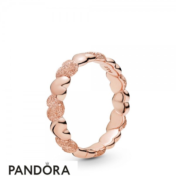 Pandora Jewelry Matte Brilliance Hearts Ring Pandora Jewelry Rose Official