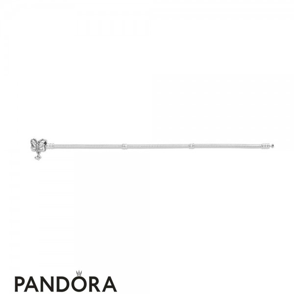 Pandora Jewelry Moments Silver Bracelet With Decorative Butterfly Clasp Official