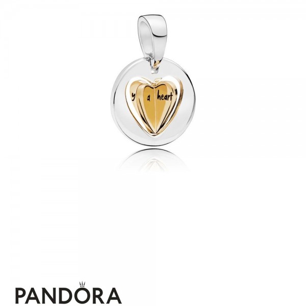 Women's Pandora Jewelry Mum's Golden Heart Pendant Charm Official