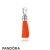 Pandora Jewelry Orange Fabric Tassel Dangle Charm Official