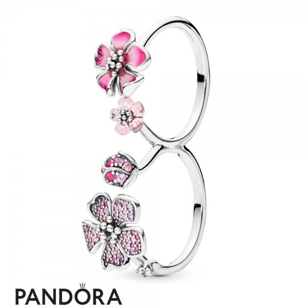 Pandora Jewelry Peach Blossom Flowers Ring Official