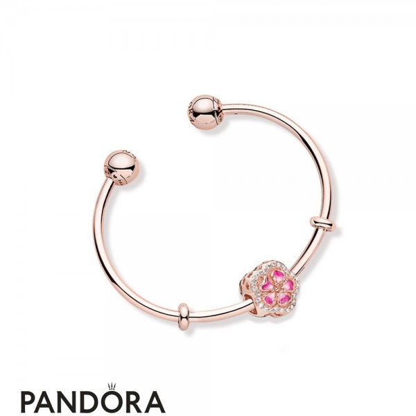 Pandora Jewelry Peach Full Of Flowers Bracelet Official