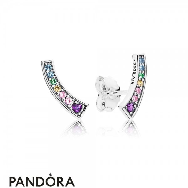 Pandora Jewelry Official Rainbow Arcs Of Love Earring Studs Official