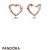 Pandora Jewelry Rose Bright Heart Hoops Official